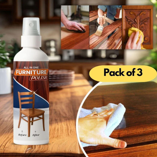 All-in-One Furniture Polish Spray – Pack of 3 (Instant Shine & Protection)