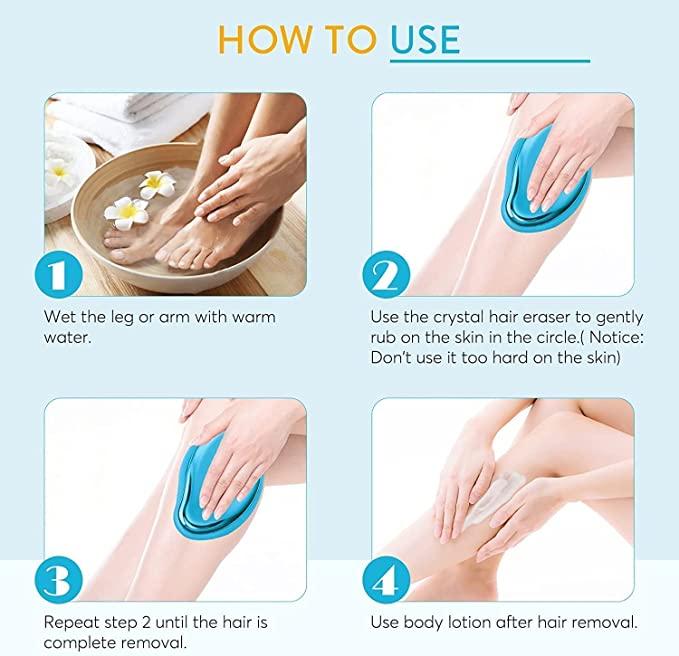 Crystal Hair Remover – Painless & Reusable Hair Removal Tool
