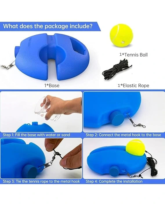 Multi-Sport Solo Training Rebounder – Cricket & Tennis Practice Trainer with Ball & Base