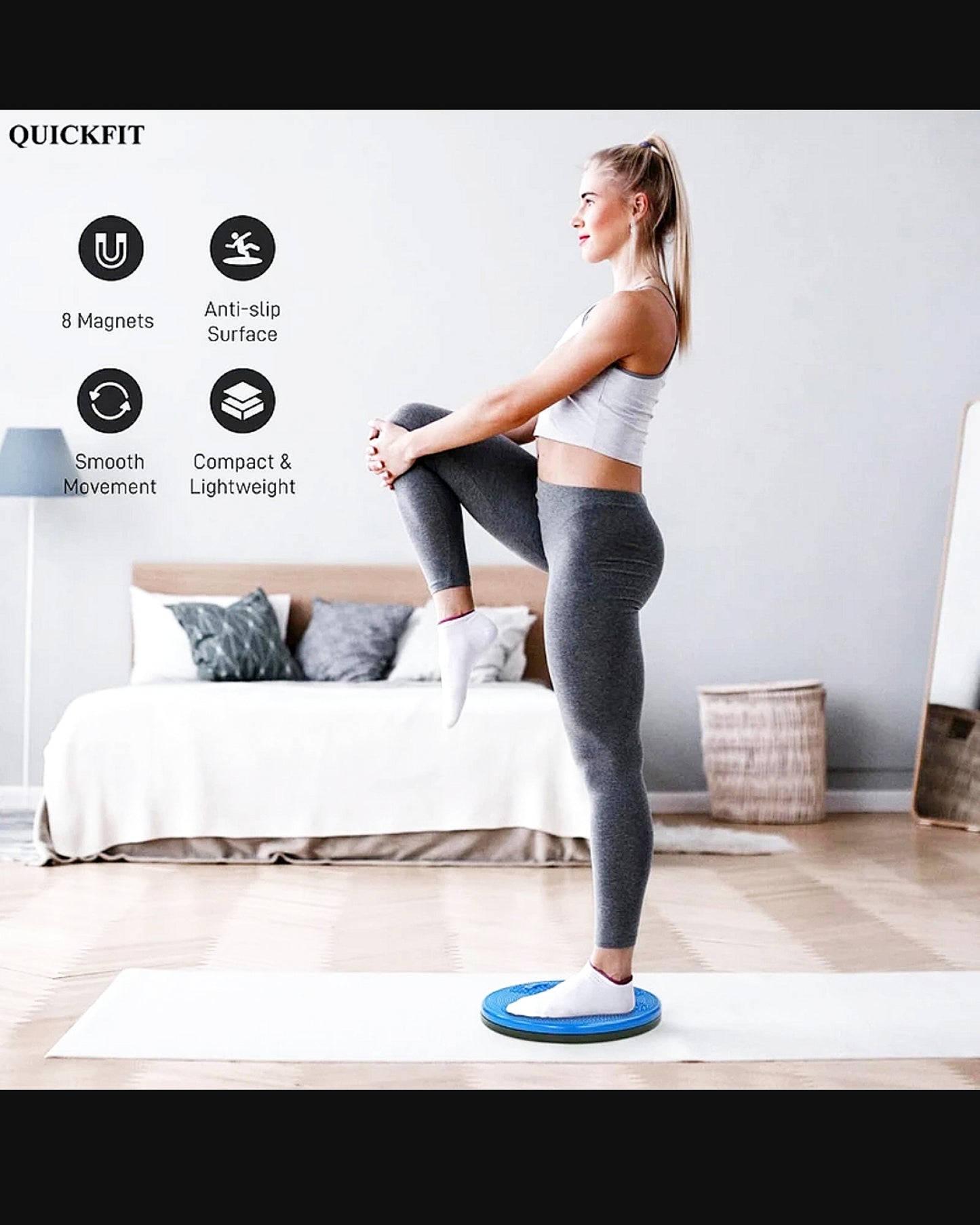 QuickFit Magnetic Twister Waist Trimmer Board – Fitness Twist Disc for Full Body Workout