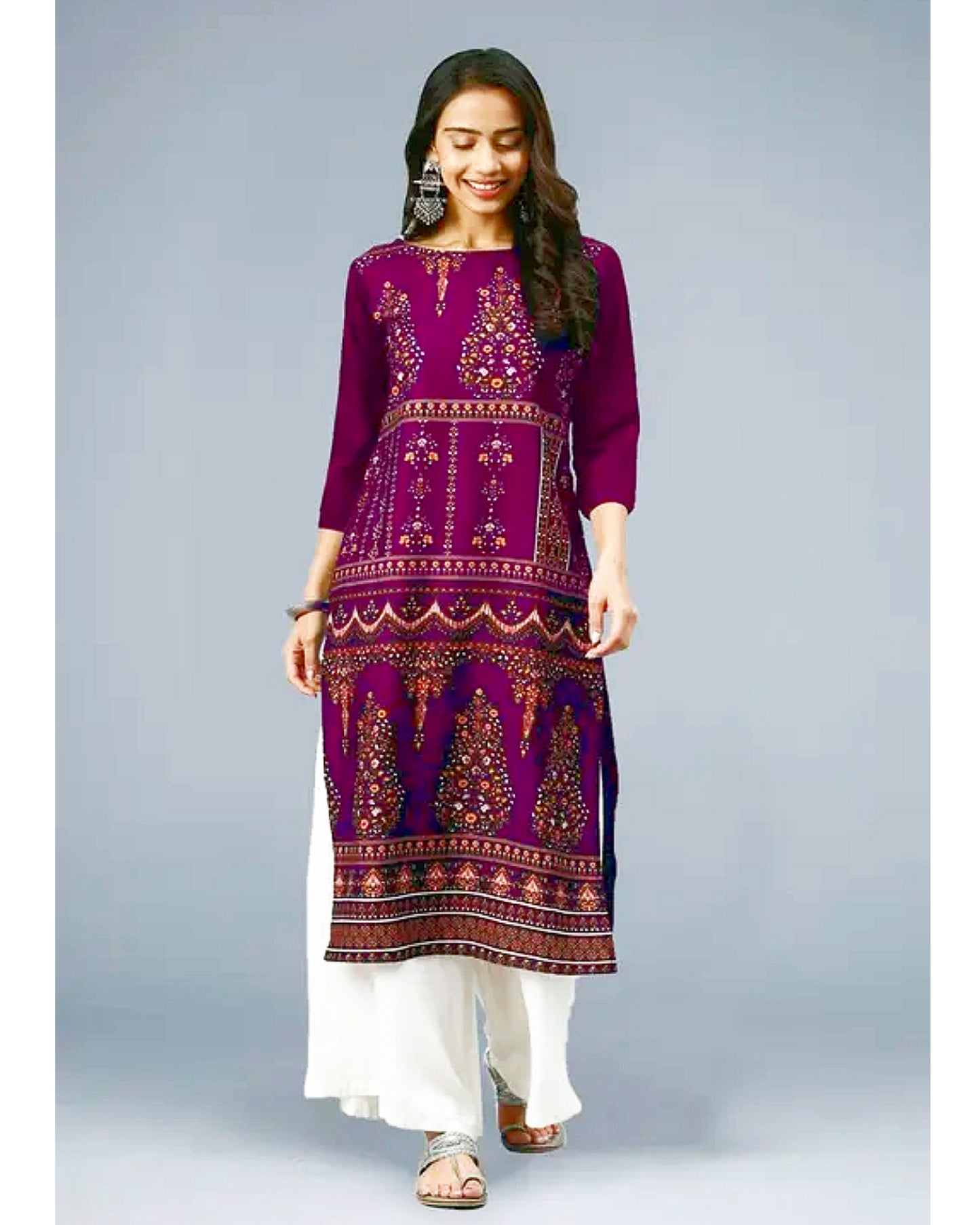 Women’s Printed Kurti Combo – Pack of 6 Stylish Cotton Blend Kurtis
