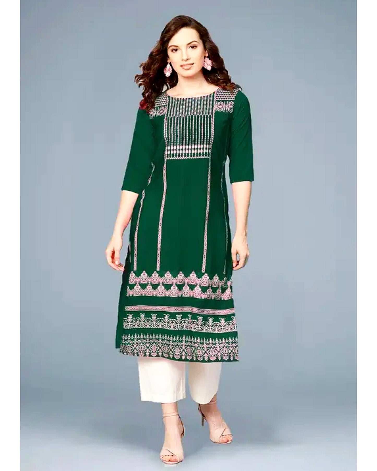 Women’s Printed Kurti Combo – Pack of 6 Stylish Cotton Blend Kurtis