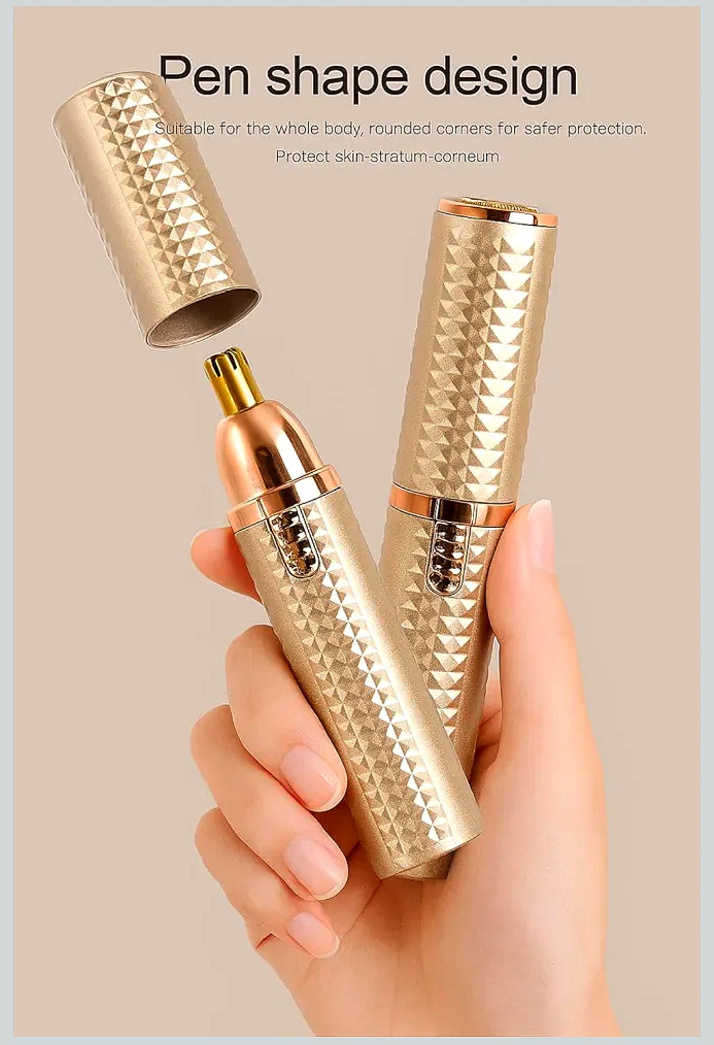 Multifunctional Electric Eyebrow & Facial Hair Trimmer – USB Rechargeable with Replaceable Heads