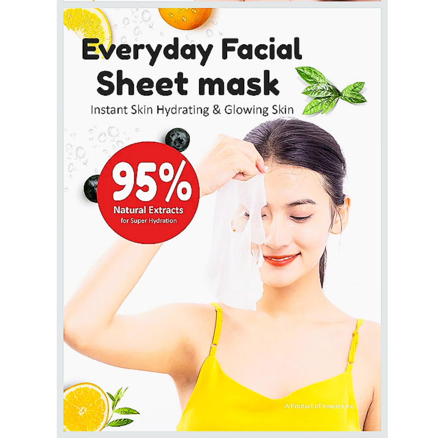 Combo Pack of 6 - Melting Mixed Fruit Face Sheet Mask – Deep Hydration & Natural Glow