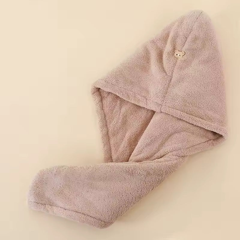 Combo Pack of 3 – Microfiber Hair Drying Towels with Button Closure