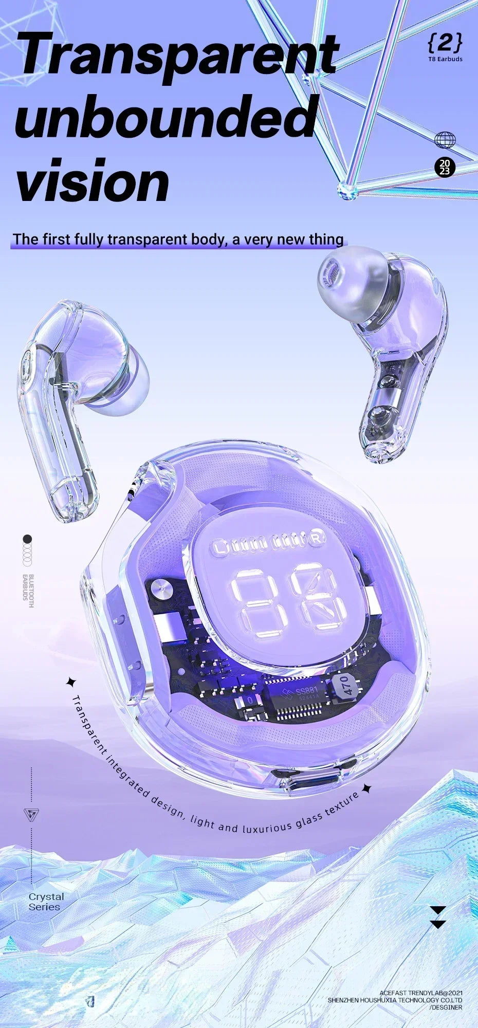 Wireless Ultra Crystal Earbuds