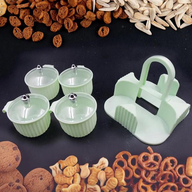 4-in-1 Multipurpose Dry Fruit & Snack Storage Container with Handle – Elegant Serving Box