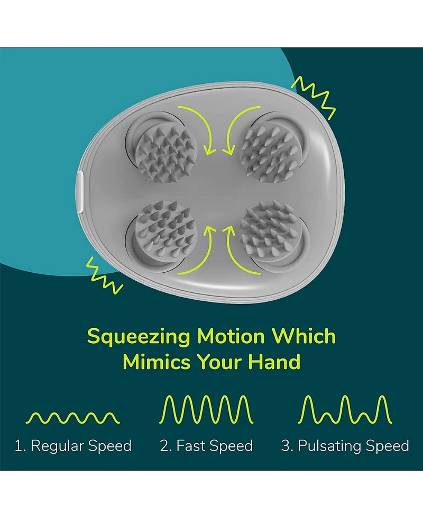 Electric Scalp Massager with 4 Rotating Heads – Relaxing Head, Neck & Body Massager