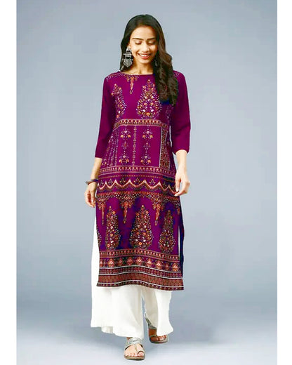 Women’s Printed Kurti Combo – Pack of 6 Stylish Cotton Blend Kurtis