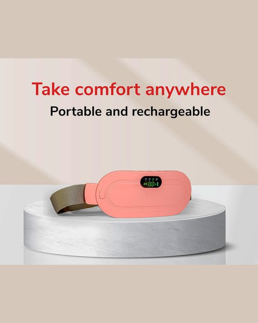 Rechargeable Heating Pad Belt with Massage – Period Pain & Cramps Relief