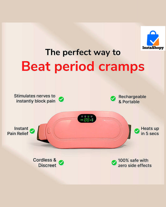 Rechargeable Heating Pad Belt with Massage – Period Pain & Cramps Relief
