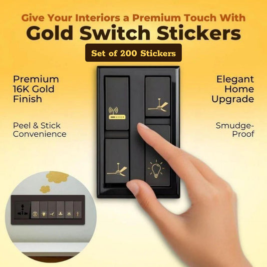 Gold Switch Stickers (200 Stickers)