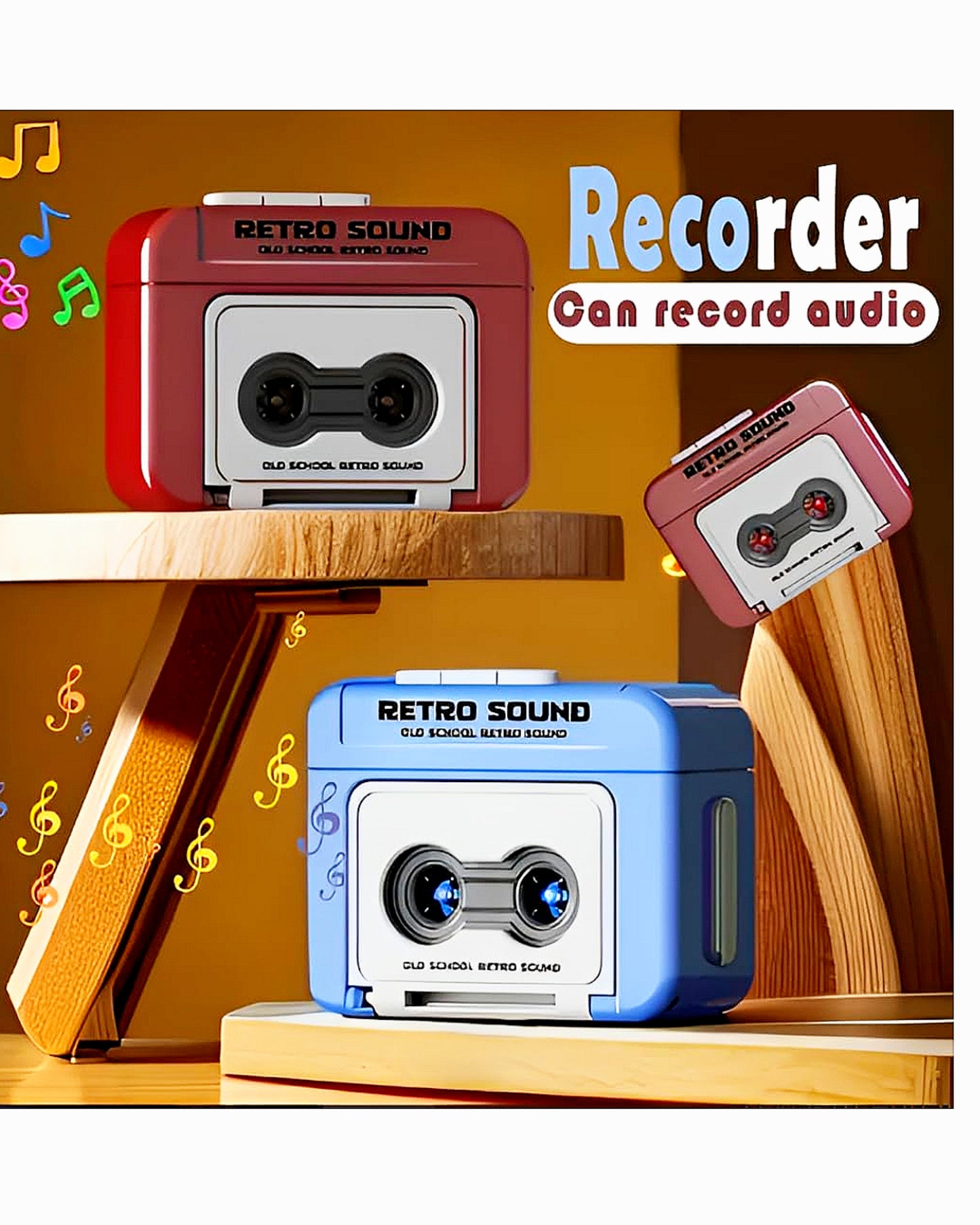 Retro Sound Cassette Style Keychain – Vintage Music-Inspired Design
