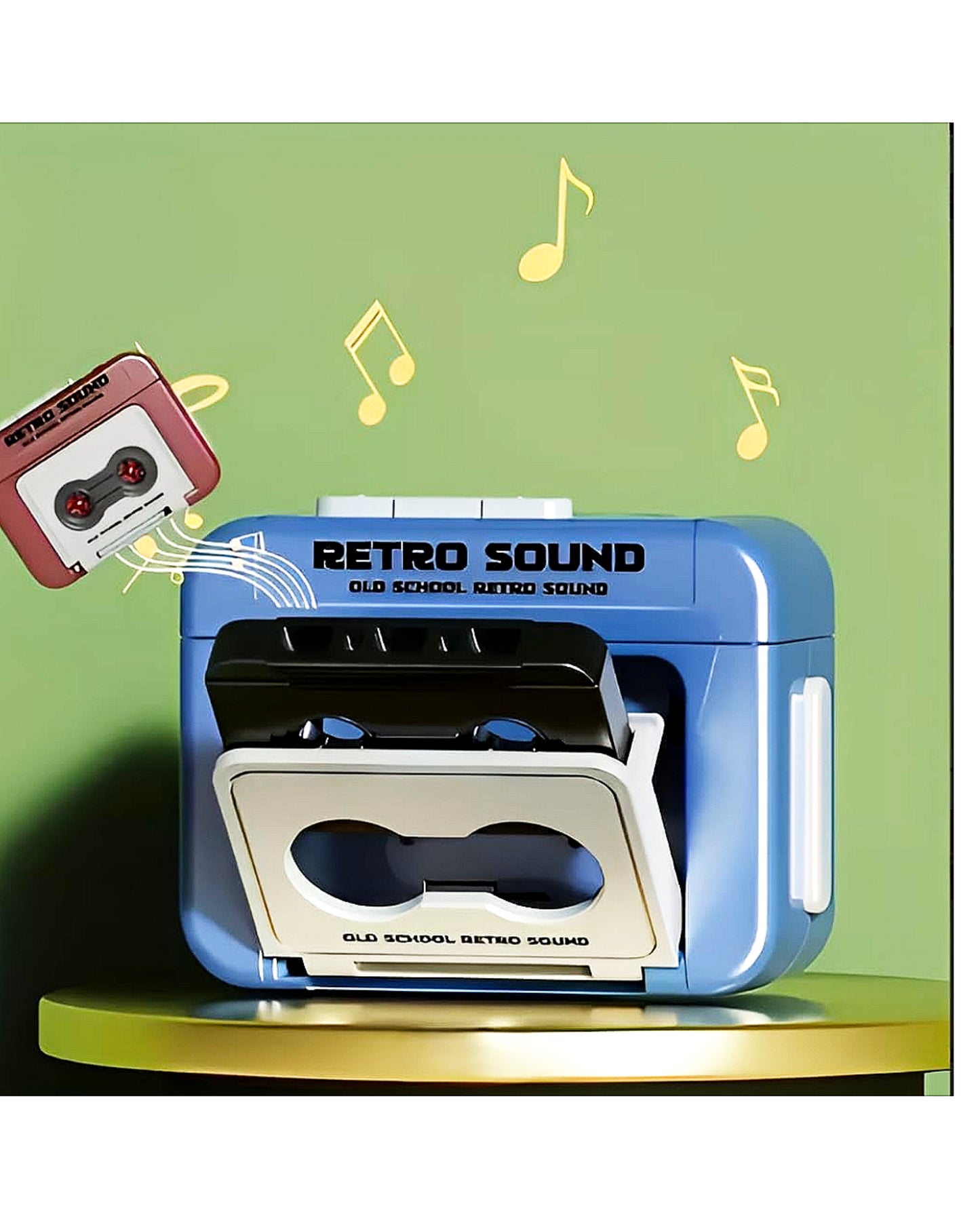 Retro Sound Cassette Style Keychain – Vintage Music-Inspired Design