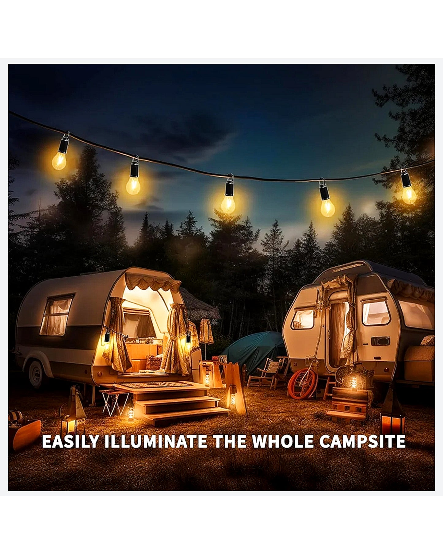 Rechargeable USB LED Hanging Bulb Light with Hook – Portable Camping, Emergency & Outdoor Lighting
