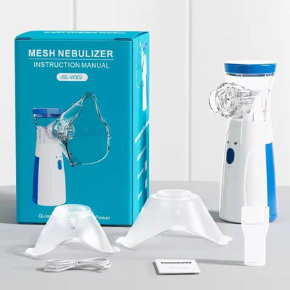 Portable Mesh Nebulizer Machine for Adults & Kids – Rechargeable Inhaler for Asthma, Cold & Respiratory Relief