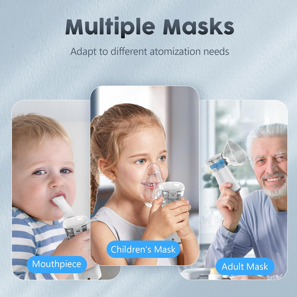 Portable Mesh Nebulizer Machine for Adults & Kids – Rechargeable Inhaler for Asthma, Cold & Respiratory Relief